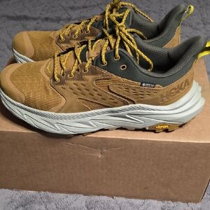 Hoka Men's Brown and Olive Trail Running Shoes